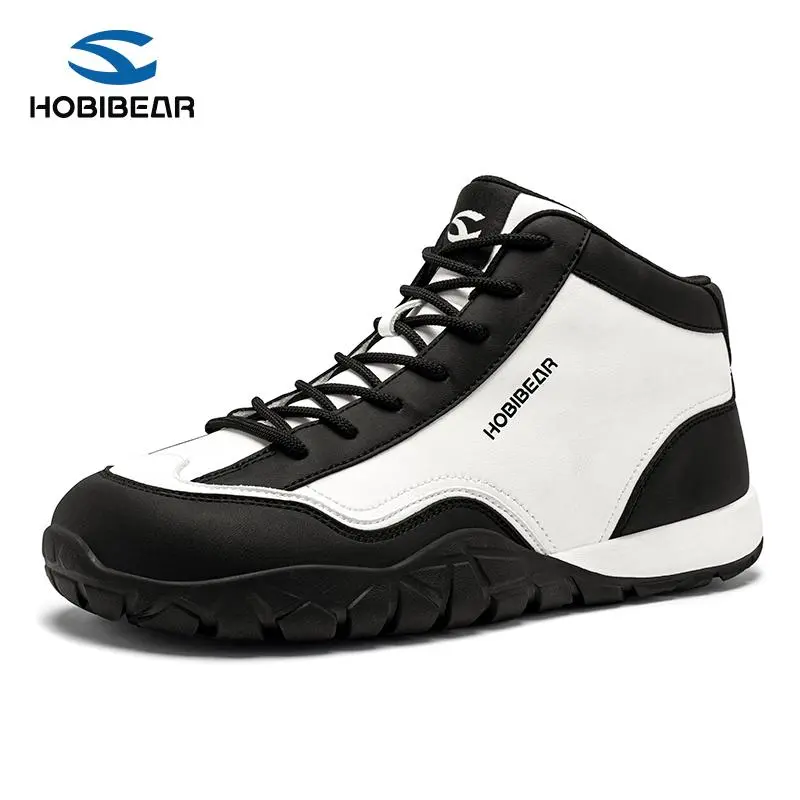 HOBIBEAR Unisex High-Top Hiking Boots - Wide Toe Box Zero Drop Minimalist Outdoor Shoes for Camping, Walking & Everyday Wear