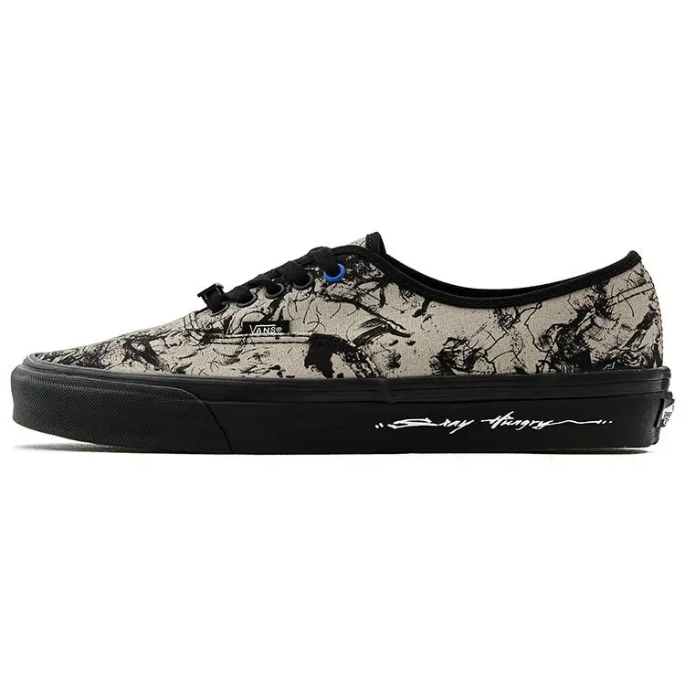 Huatunan x Vans Authentic Lunar New Year Tiger Collection by Artist Ben Chen Unisex Low-Top Sneakers in Black and Gray Verifiable, with credentials and supporting global authentication