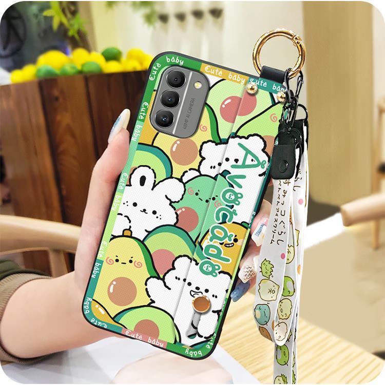 Waterproof ring Phone Case For Nokia G400 5G Durable protective Anti-knock Silicone Shockproof Wristband Cartoon Soft case Lanyard Dirt-resistant Kickstand Phone Holder Cute