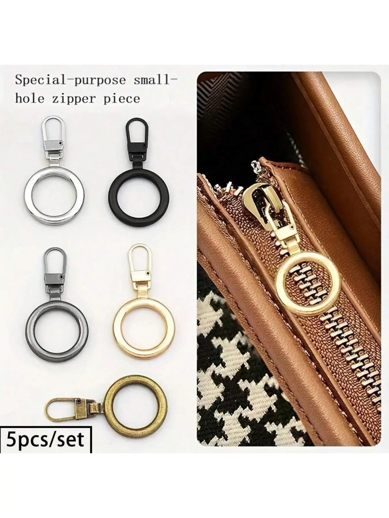 Replaceable Detachable Zipper Head, Metal Zipper for DIY Crafts, Sewing Accessories, Jacket, Luggage, Bag, Coat, Shoe Repair
