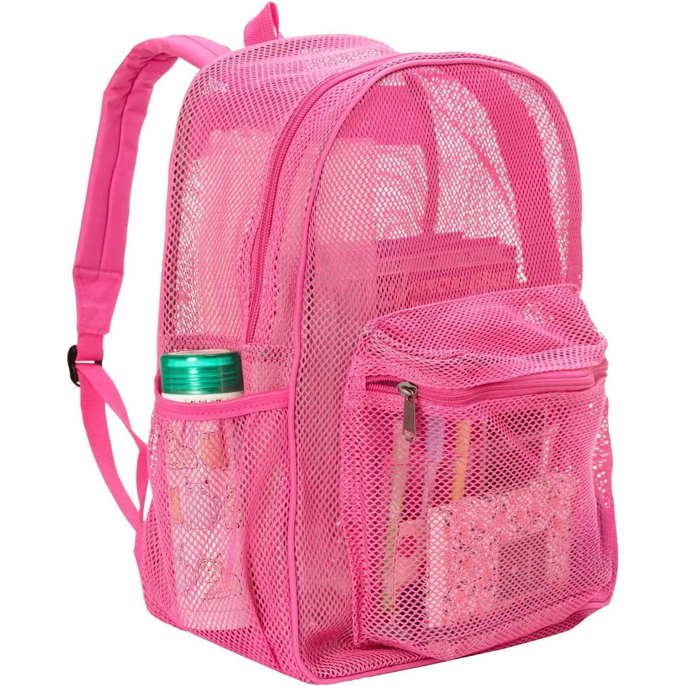 Heavy-duty mesh backpack, high-quality classic student mesh school bag, durable transparent simple mesh daily bag, luxury basic school bag