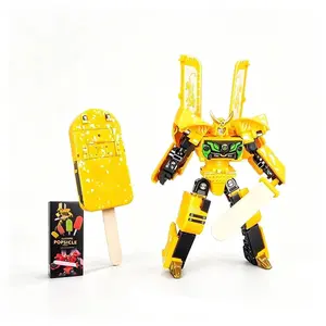 2026New Ice Cream Stick Deformation Robot Toy, Transformable Mecha Model, Kids Educational Assembly Toy Boys Gift