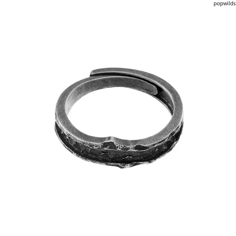 Alloy Metal Couple Rings, Minimalist Retro Matching Bands with a Cold Matte Finish and Distressed Look, Daily Wear Jewelry for Men and Women, Simple