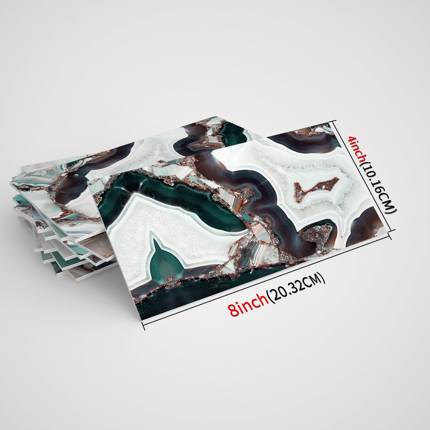 Marble Pattern Self-Adhesive Tiles Set of 16/32, Waterproof PVC Stickers for Bedroom TV Wall, Ideal for Kitchen and Bathroom Remodelling