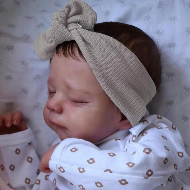 Whimsy & Wit-50cm/20inch Reborn Baby Doll Toy| Vinyl Limbs and Cloth Body, Handmade Fashion, Includes Pacifier, Diaper, Bottle| and Mixed Color,Realistic Weighted Reborn Baby Doll,Birthday Gift toy sleeping