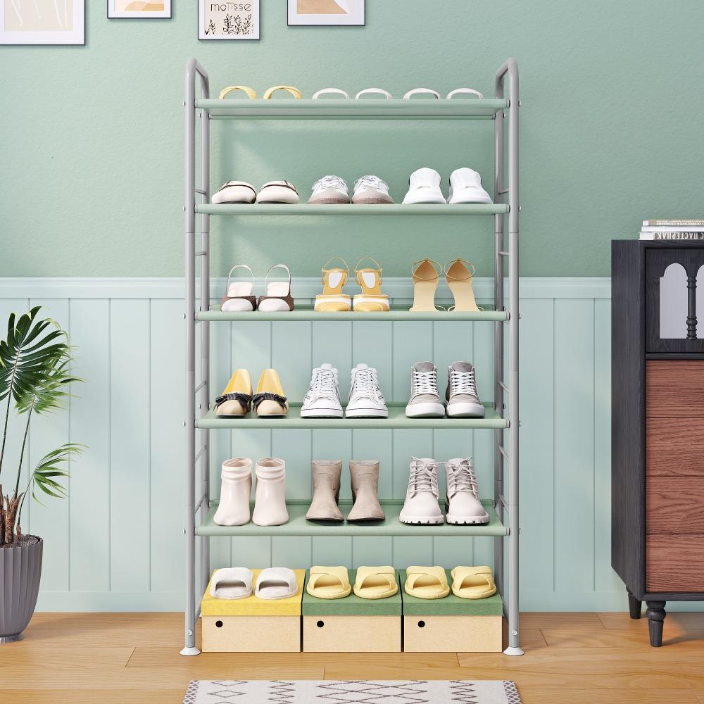 SUOERNUO Adjustable Shoe Rack - 2-5 Tier Steel Organizer! Holds 8-20 pairs of shoes, boots, or sneakers. Non-slip, tool-free assembly, space-saving for small spaces. Durable & easy to clean—perfect for homes, dorms, or offices
