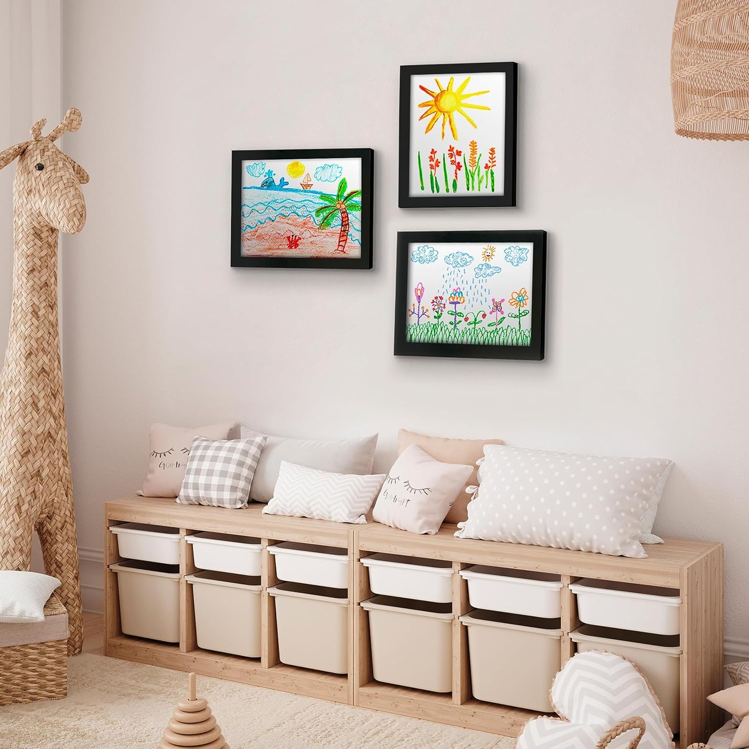 Art Frame, Picture Frame, Replaceable Front Opening Art Frame, Art Display Storage Frame for Wall, Home Decor Supplies for Living Room Bedroom, Photo