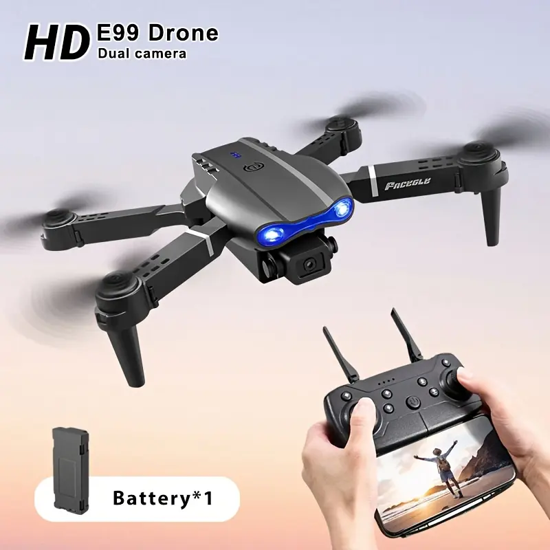 E88 Foldable Portable Quadcopter Drone with Dual 480P Cameras, ABS Plastic Outdoor Entertainment Toy