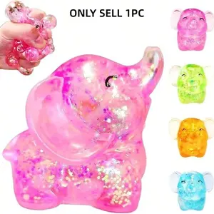 Elephant Stress Balls Squishy Toys, Squeeze Fidget Toys for Kids, Cute Kawaii Flattening Toys, Christmas Presents, Pinata Fillers, Squishy Sensory Play