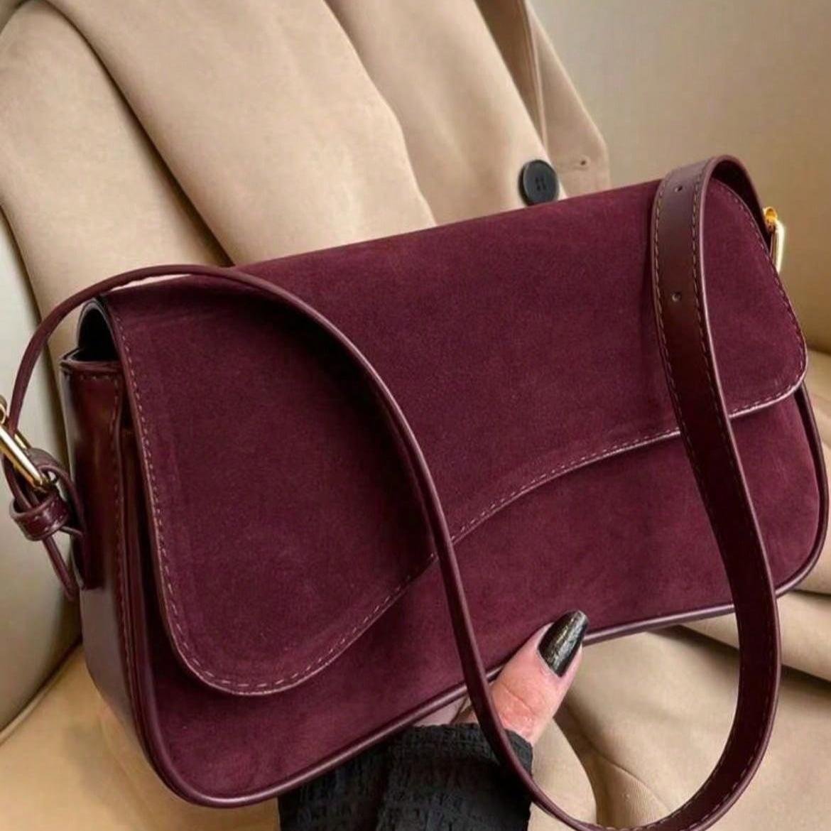 Women Solid Color Matte Shoulder Bag, Cute Handbag PU Leather Dual Adjustable Strap Satchel UnderarmBag Wallet Commuter Bag Purse 2026 Suitable for Shopping, Travel, Parties and Daily Outings