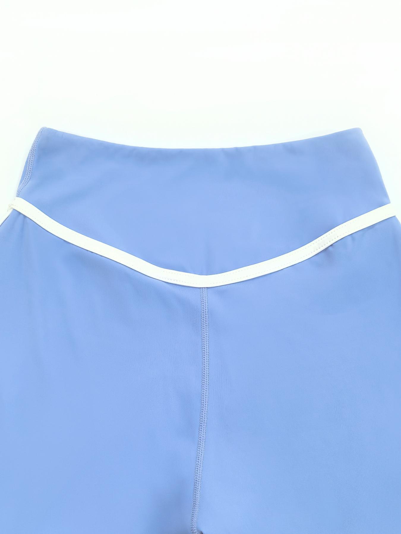 Two-Piece Set Women's Solid Crop Sports Bra & High Waist Skinny Shorts Tracksuit Set, Breathable Comfortable Sports Outfits for Yoga Gym Workout Running, Ladies Sportswear for All Seasons, Sports Fitness Wear