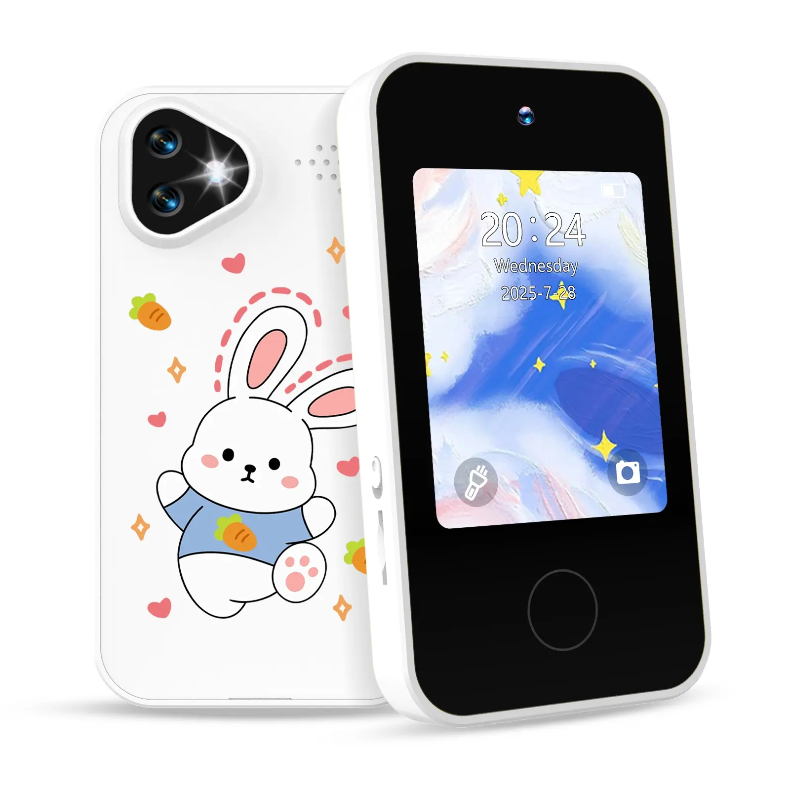 Smart Phone Toy Digital with 2.8inch Touchscreen Camera, MP3 Learning Smartphone with Front and Rear Dual-lens Camera, Creative Birthday and Holiday Gift Options