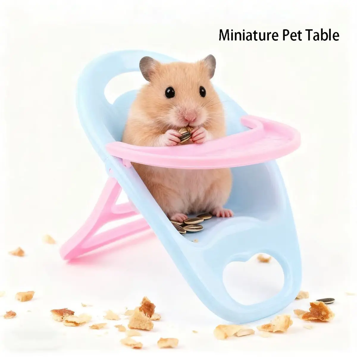 Mini Pet Table Chair, Hamster Golden Bear Snack Stand, Creative Cage Toy, High Aesthetic Photo Decoration, Cute Pet Accessories