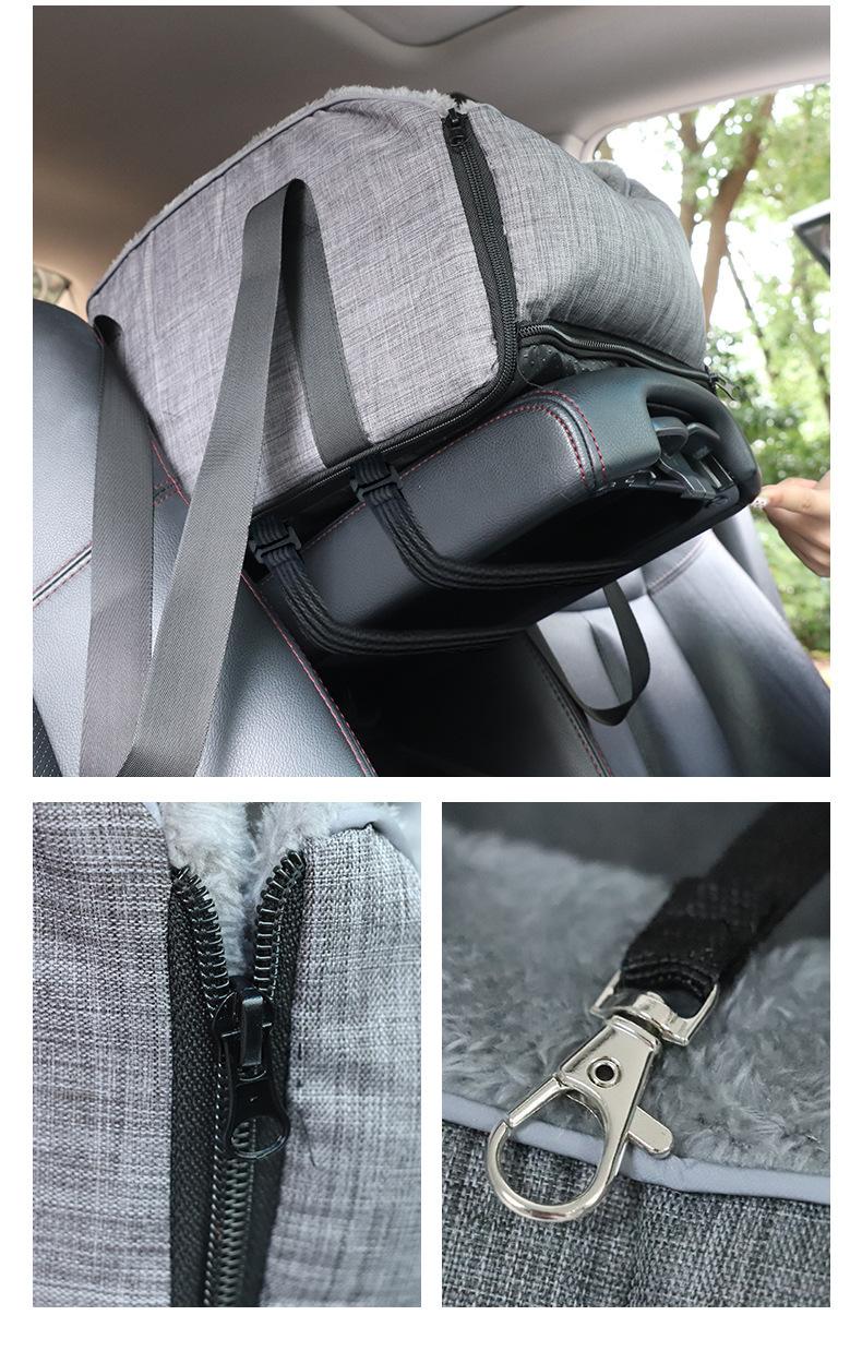 Portable Central Console Pet Car Seat Detachable Washable Travel Carrier Bag Multifunctional Handheld Safety Car Bed for Small Dogs Cats