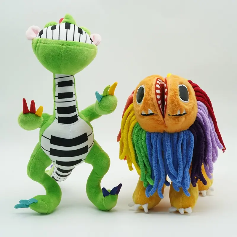 Unisex 27-36cm Pianosaurus Character Stuffed Toy, Soft Plush Bobby Game Piano Dinosaur Doll for Cross-Border Sales