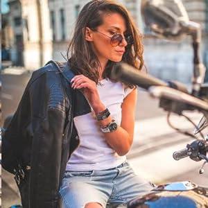 MILACOLATO 22-32 count Braided Leather Bracelet for Men Women Woven Wrist Cuff Bracelets Hemp Cords Wood Beads Ethnic Tribal Handmade Wrap Adjustable Boho Beaded Band