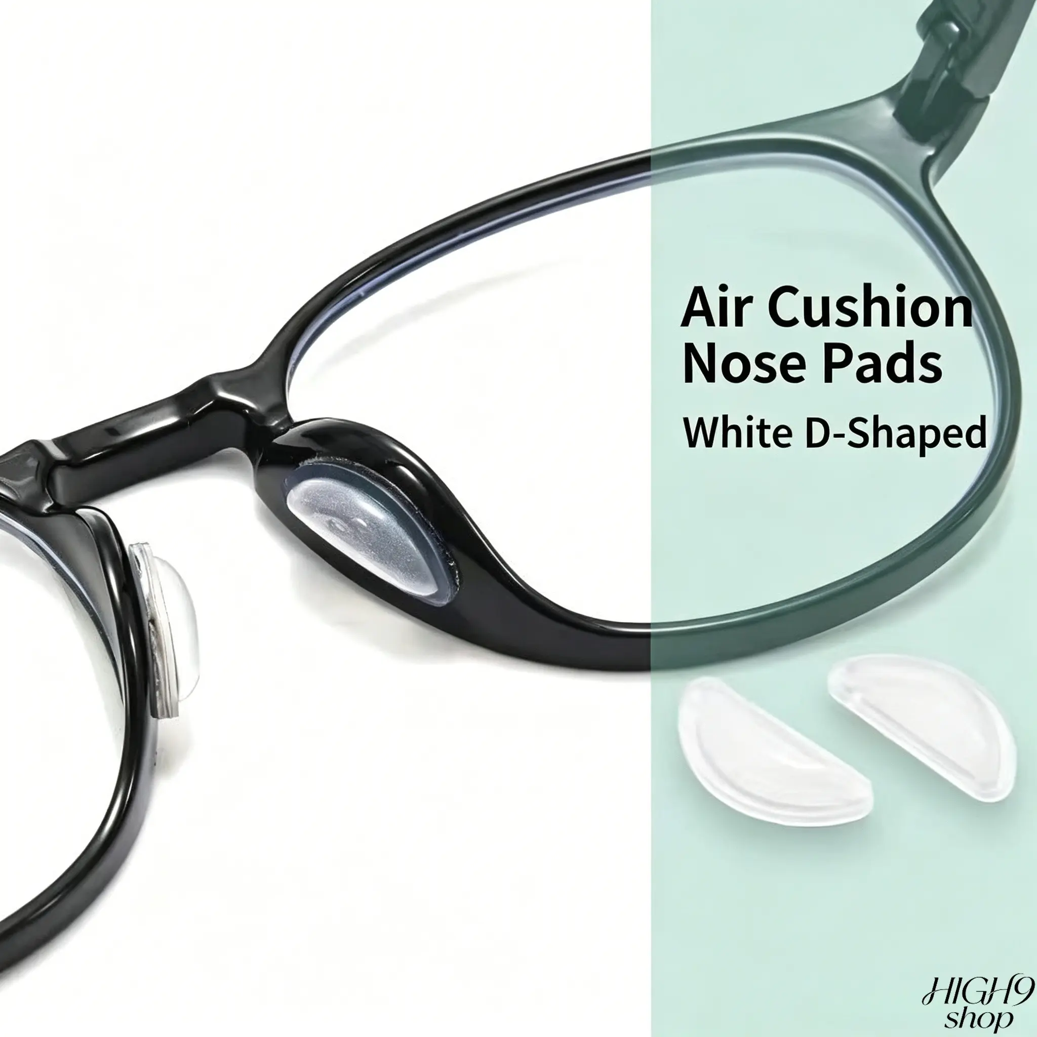 Ultra Soft Silicone Eyeglass Nose Pads, Anti Slip Heightening Nose Cushion Stick On Patches, Airbag Style Glasses Nose Bridge Accessories For Plate Frame Eyewear To Relieve Pressure And Prevent Slipping In Daily Wearing