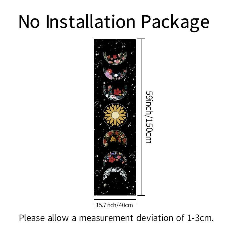 1 Piece Boho Style Colorful Moon Phase Tapestry, Cosmic Energy Meditation Tapestry, Square Wall Decoration Tapestry For Bedroom & Living Room, Wall Hanging Tapestry