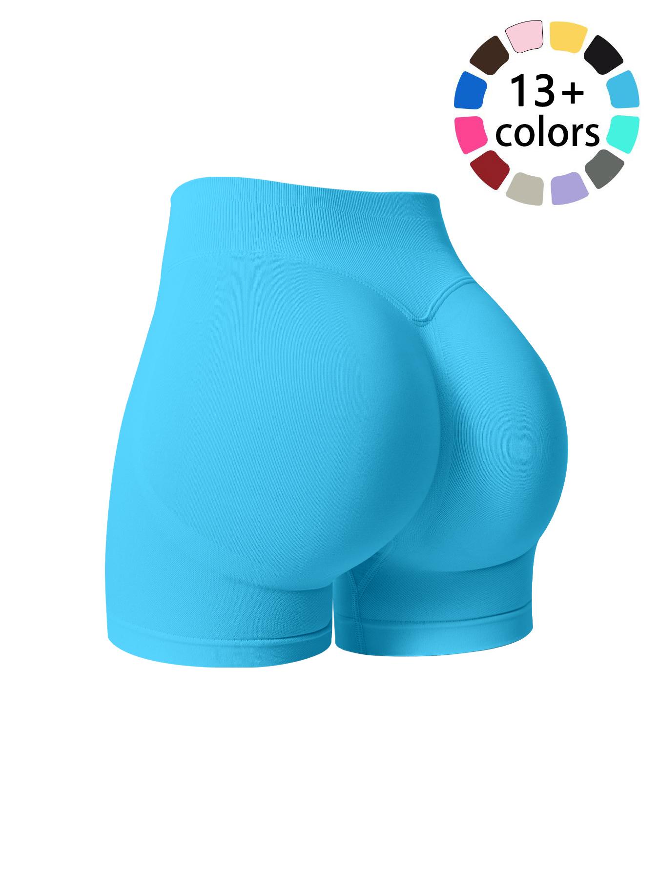 Women's Solid Color High Waist Gym Shorts, Breathable Comfortable Skinny Skinny Biker Shorts for Yoga Workout Running, Ladies Sportswear for Summer, Activewear, Tight Sports, Athletic Wear Shorts