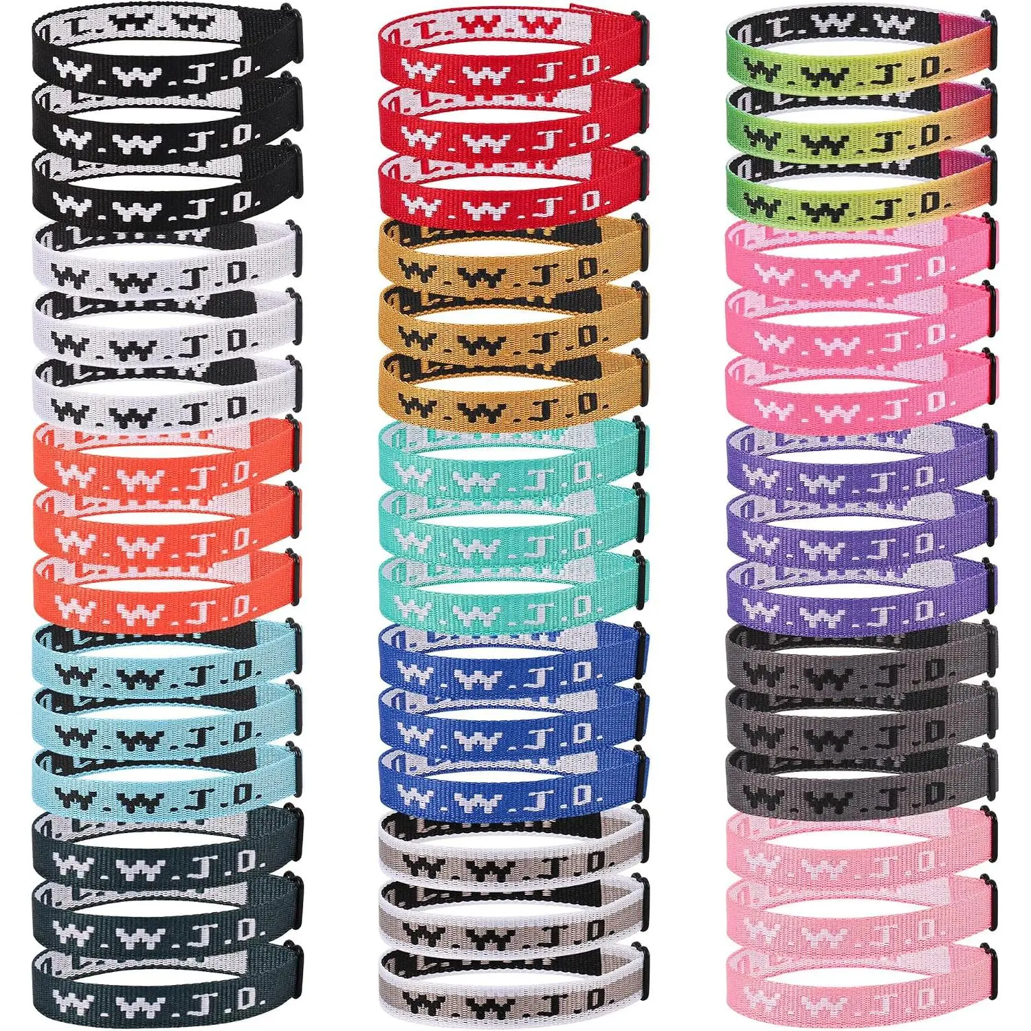 45 count WWJD Bracelet Pack for Women Men, Christian  Wristbands Gifts, W.W.J.D Adjustable Bracelets What Would  Do Bracelet