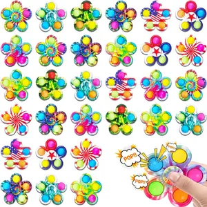 30Pcs Pop its Fidget Spinners for Kids, Fidgets Toys Bulk for Adults, Valentines Day Gifts Anxiety Toys Stress Relief Fidgets Valentines Basket Stuffers Classroom Prizesfidget toys