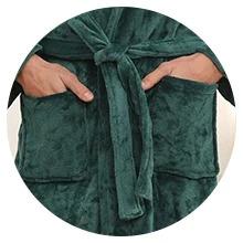 Price Winter 5 Star Hotel Plush Hooded Fleece Long Bathrobes Pyjamas Men Sleepwear Stripe Bath Robe