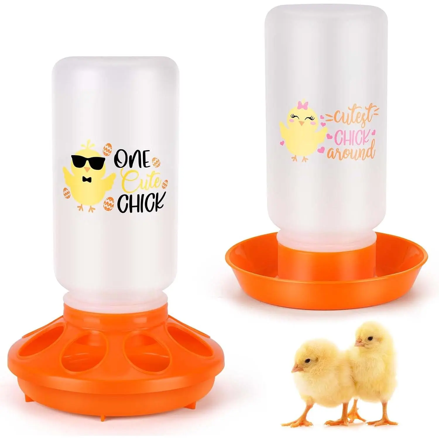 TGEYD Chick Feeder and Waterer Set – Automatic 1L Chicken Feeder and Waterer for  Chicks, Ducks, and Quail – Brooder Starter Kit & Chicken Coop Accessories