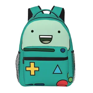 Anime Bmo Backpack, School bag Cute Girls Boys Teens Backpacks Kawaii Kids Lightweight backpack with adjustable straps Bookbag with for office travel bag