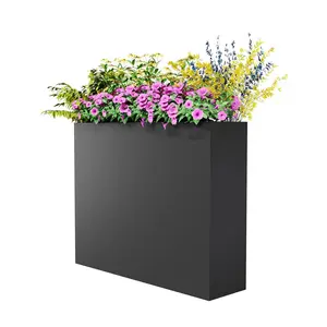 Tall Black Steel Raised Garden Bed – Heavy Duty Rectangular Planter Box with Rust-Proof Coating & Drainage Holes – Outdoor Flower, Herb, Vegetable Container – Easy Assembly