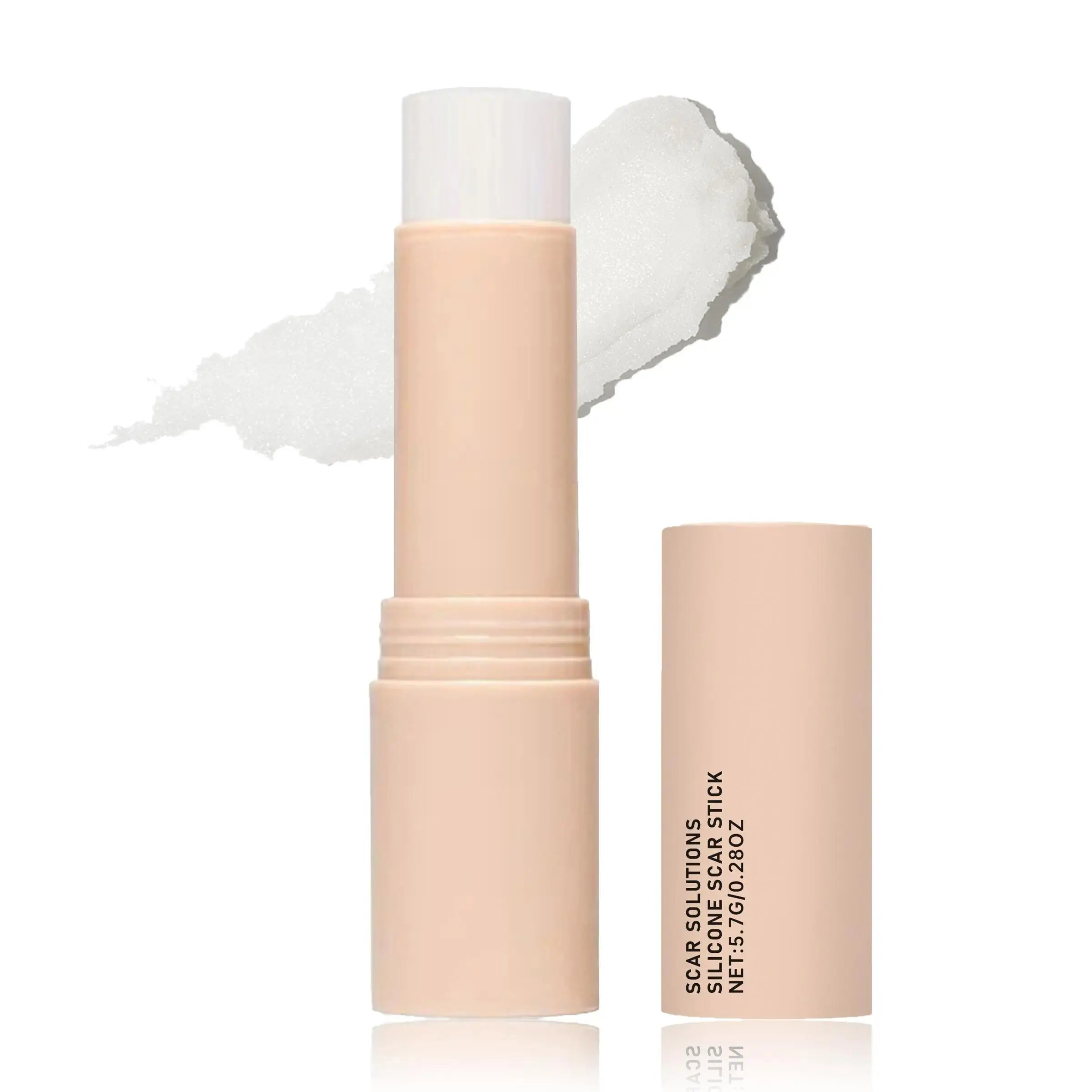 Scar Solution Silicone Scar Stick with petroleum jelly, Hyaluronic Acid, Centella, Smooths Scars, Moisturizes Skin, Face and Body, Portable Use, Scar Repair Cream, Scar Care Stick