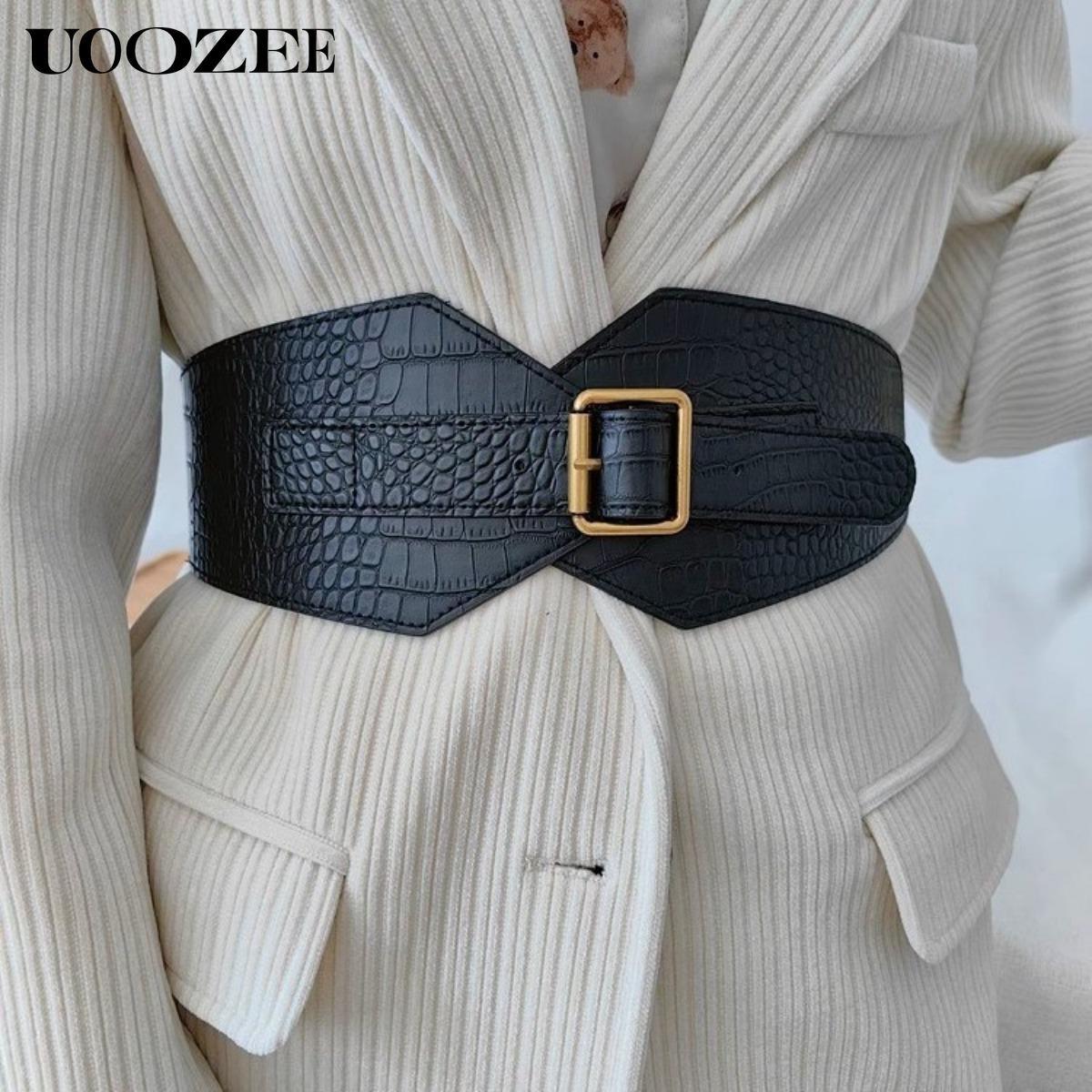 UOOZEE-LIVE Women's Fashionable European and American style belt for women to decorate coats and dresses, belts to tighten waist, elastic waistband for suits