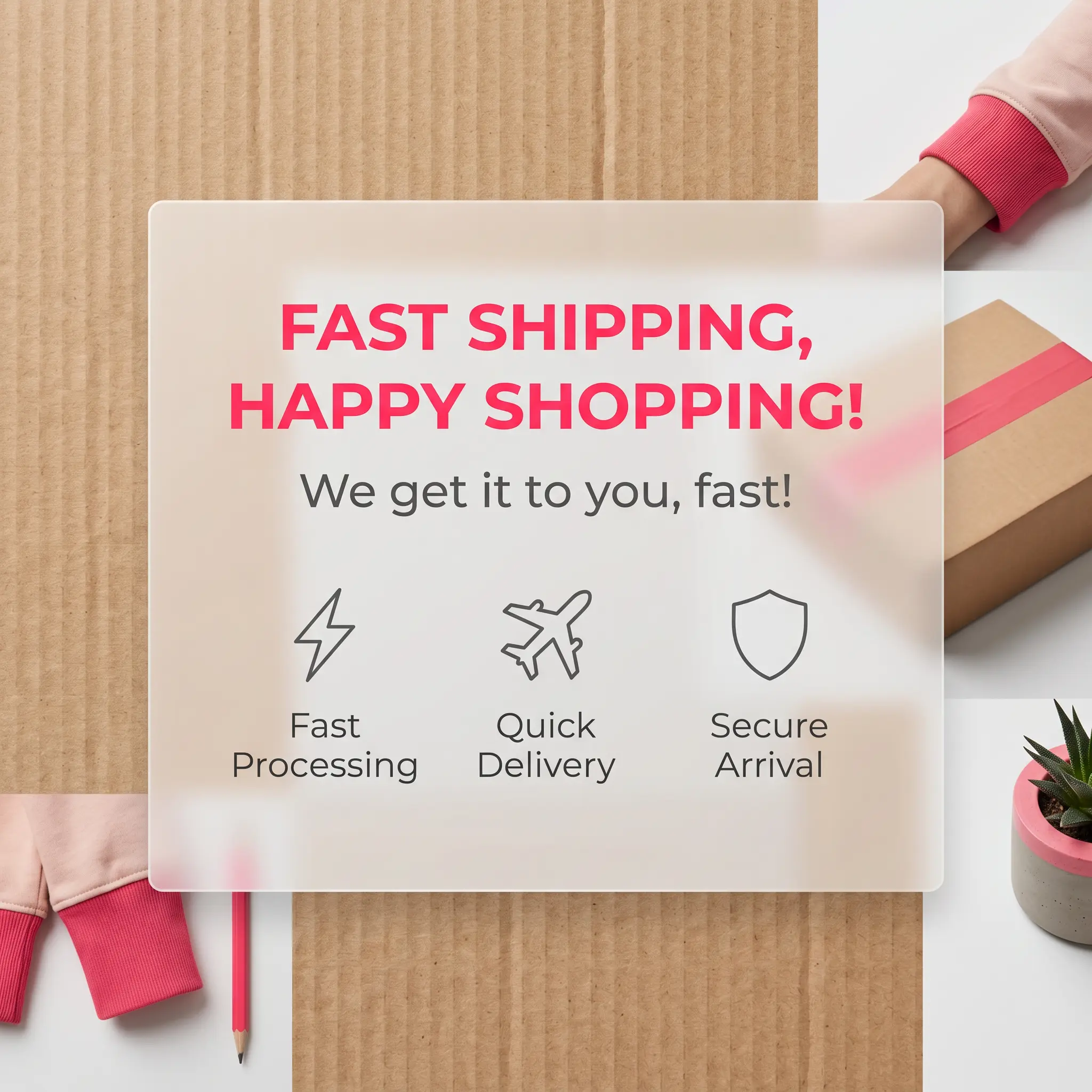 Lightning-Fast Shipping: Quick Processing, Secure Packing & On-Time Delivery