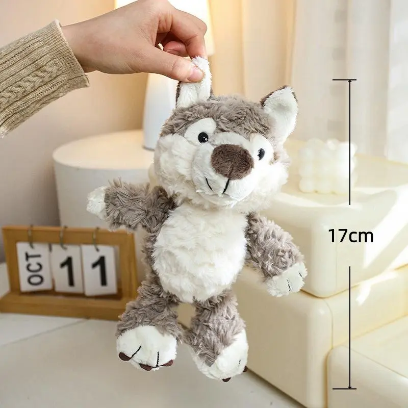 Wolf Plush Toys 17cm Gray Wolf Stuffed Doll Kawaii Home Decor Toys Kids Accompany Sleep Toy Birthday Surprise Gifts For Friends