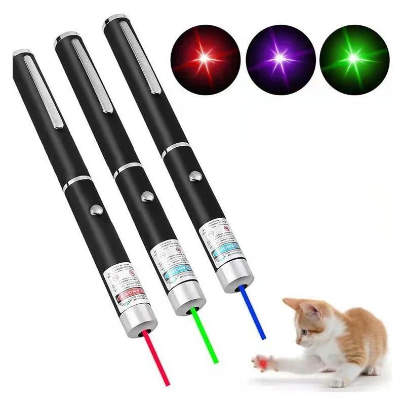 3-Pack Multipurpose Laser Pointer Pen, Red Dot Presentation Tool & Cat Chase Toy, Pocket-Sized with Lanyard for Teachers, Sales & Pet Owners