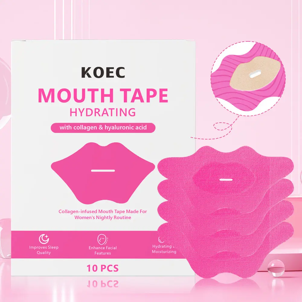 Mouth Tape - Hydrating & Moisturizing Mouth Tape For Sleep - Royal Abundance Edition - Lip Plumping - Mouth tape with Collagen Hyaluronic Acid & Vitamin E - Built in Lip Mask - Royal Lips - 10PCS