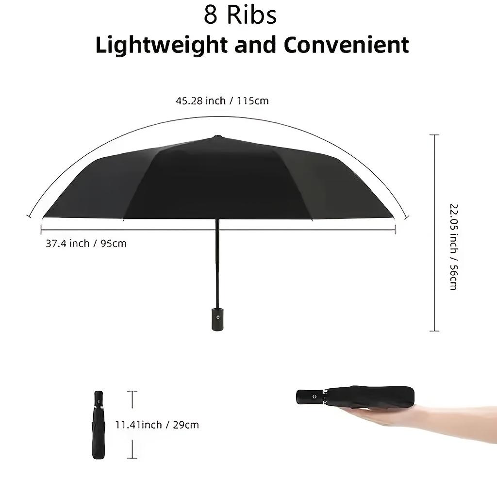Lightweight Automatic Folding Umbrella, One-Touch Auto Open Close Umbrella, Waterproof Windproof Compact Umbrella for Daily Commute, Travel & Outdoor Use