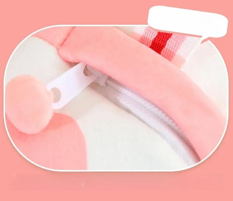 Stuffed Funny Bunny Bear Plush Doll Strawberry Carrot Rabbit Plush Toy Soft Bear in Milk Tea Bag Creative Kids Birthday Gift