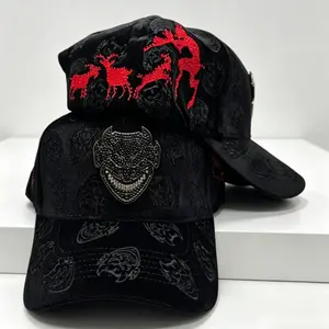 Limited Edition Diablo Chava Embroidered Casual Trendy Hat - Barbas Hats x Chucky Red Demon Emblem Snapback - G5 Quality Adjustable Baseball Cap
