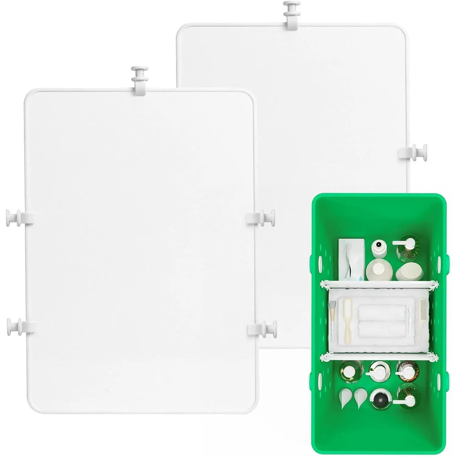 2PCS Divider Tray for Bogg Bag X Large - Divide Space and Organizer Bags - Beach Bag Accessories (White)