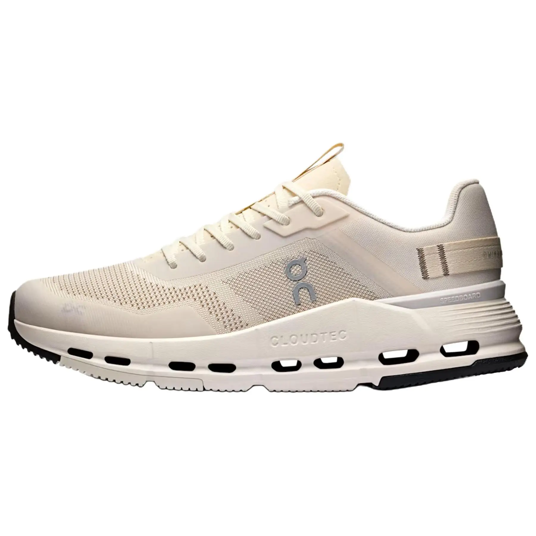 ON Women's Cloudnova Form 2 TT 'Cream Ivory' Female Lace-Up Running Shoes, EVA Mesh Upper, Rubber Outsole, Style 3WF10552940, Cream/Ivory (Women's Sizes)