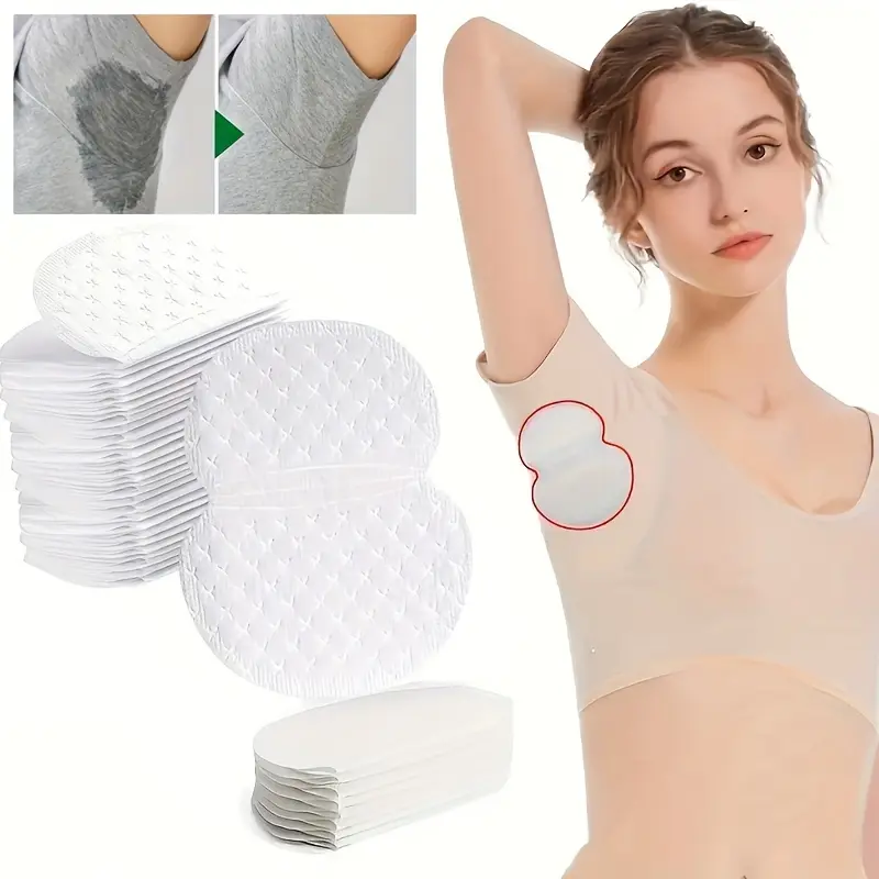 Underarm Sweat Pads 50pcs/500pcs Disposable Invisible Breathable Ultra Absorbent Armpit Sweat Patches for Sweat Stain Protection
