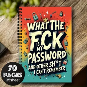 Spiral Password Log Book, Internet Login Tracker, Password Keeper Notebook, Office Password Organizer, Home Digital Security Log