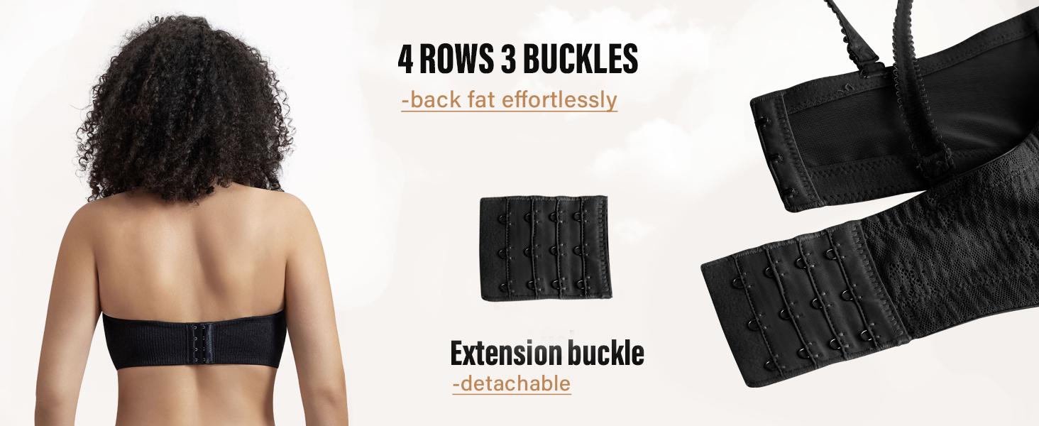 WMBras Bella Women's AirEase Strapless Strapless Bandeau Bras Non Slip Bras Push up Underwire Unlined Bras Supportive Tube Top Bras