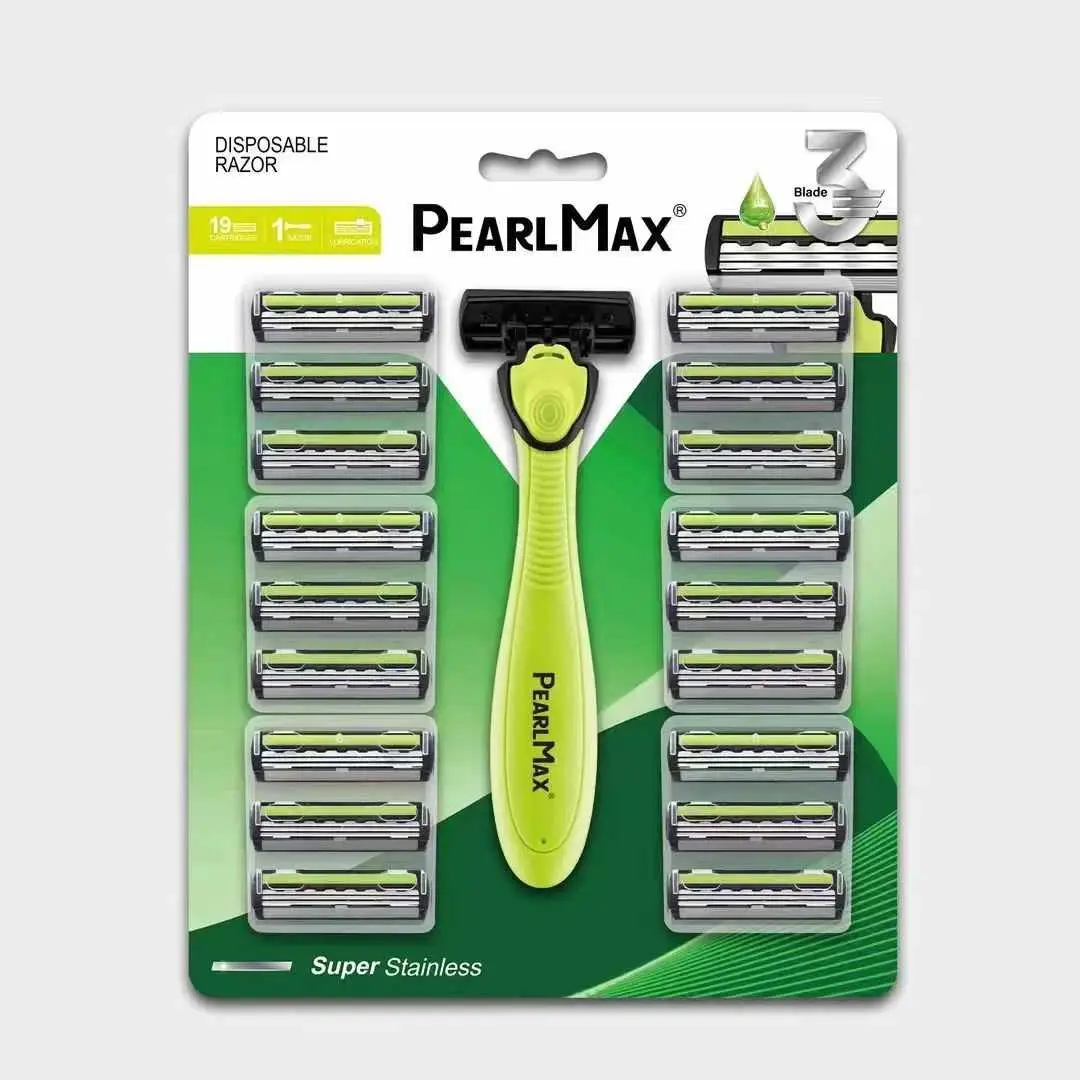 High-Quality Disposable 3-Blade Razor for Men with Comfortable Handle - Smooth Shaving Razor for Women (Beauty & Personal Care)