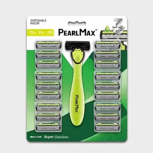 High-Quality Disposable 3-Blade Razor for Men with Comfortable Handle - Smooth Shaving Razor for Women (Beauty & Personal Care)