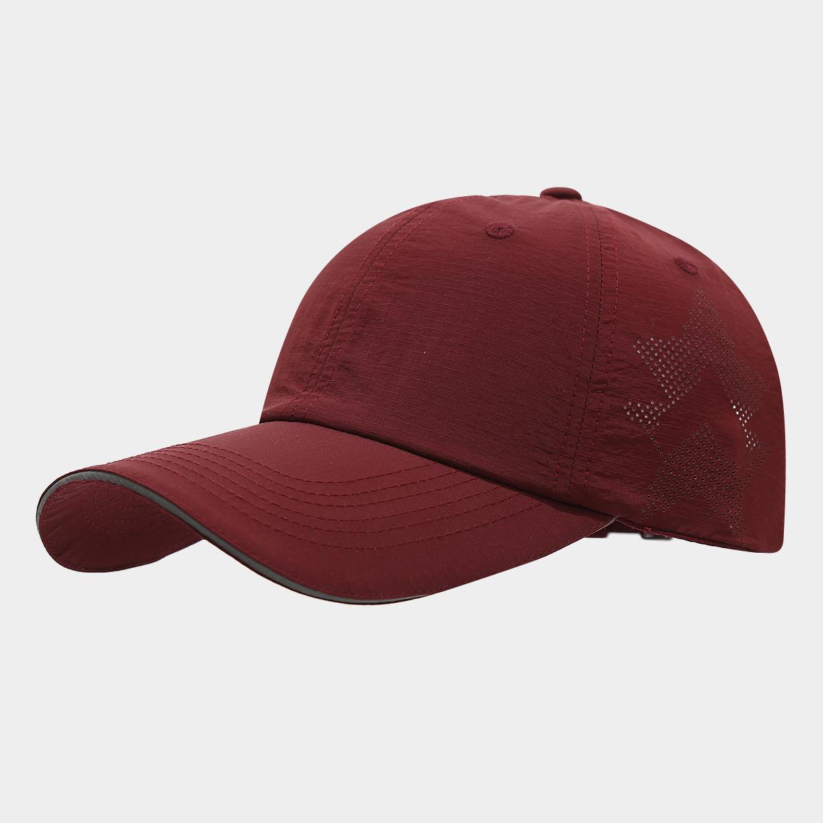 Sports quick-drying baseball cap Summer light and thin outdoor running reflective breathable sunscreen cap