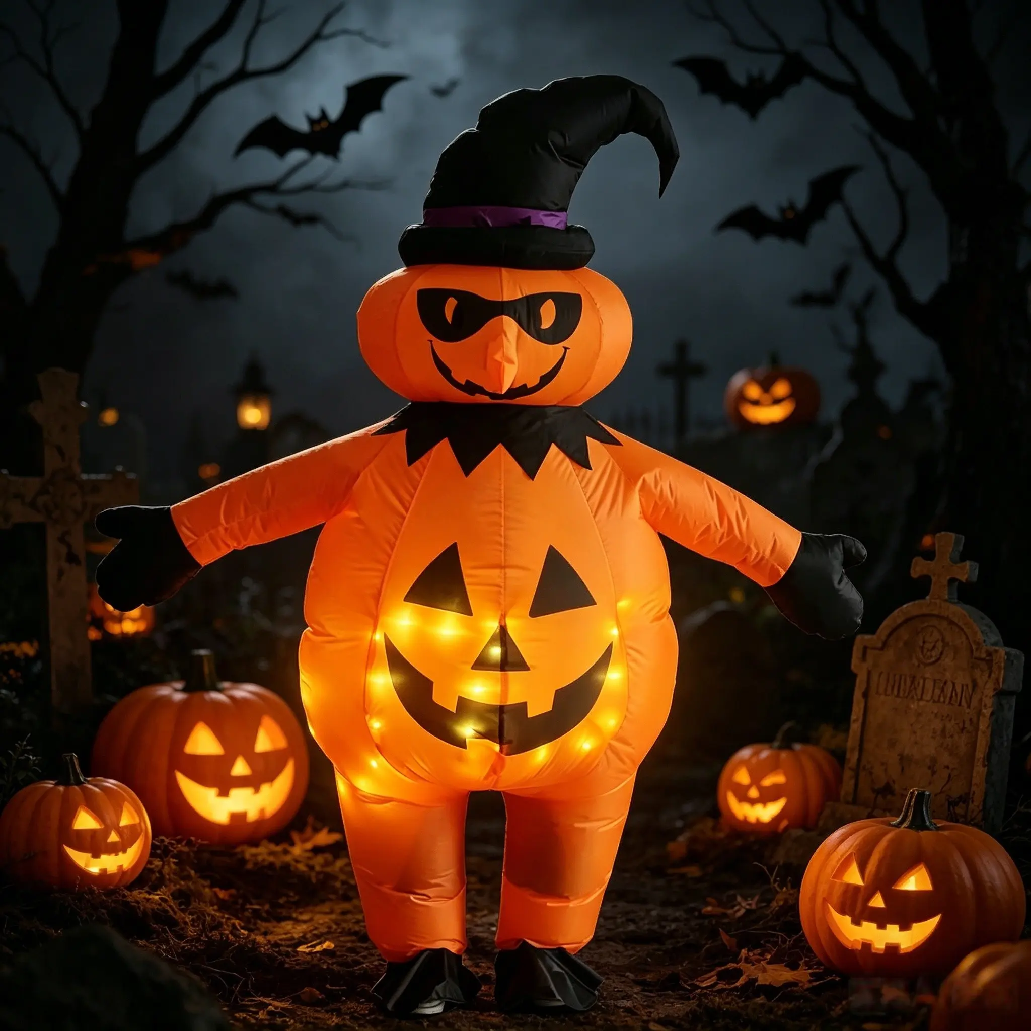 Halloween Inflatable Pumpkin Costume for Adults, Perfect Party Gift, Carnival Easter Party, Fun and Festive Halloween Dress-Up