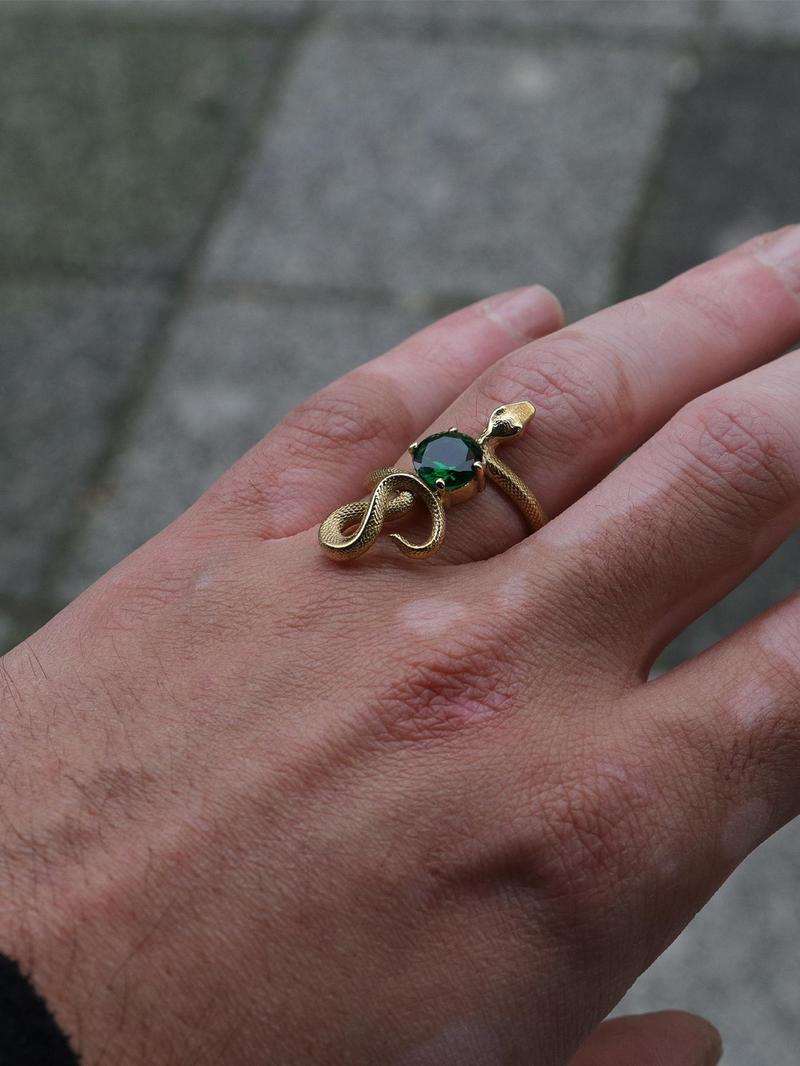 Punk Vintage Snake Design Ring, Gifts for Her, Fashion Accessories for Both Men & Women for Party, Daily Clothing Decor, Trendy All-match & Exquisite Jewelry for Birthday Gift, Punk Style Ring, Women Gifts