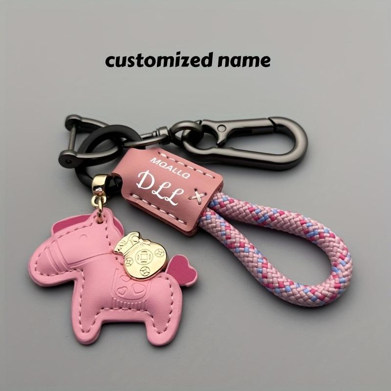 Custom Keychain with a Faux Leather Car Pendant, Easy And Stylish, Suitable for Both Men And Women