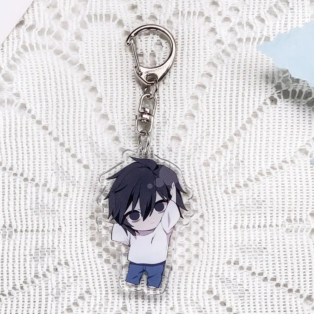 1/7PCS Anime Characters Death Note Acrylic Car Keychain Accessories Keyrings Friends Gifts Cartoon​ Bag Charms Backpack Pendant
